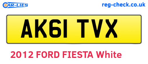 AK61TVX are the vehicle registration plates.