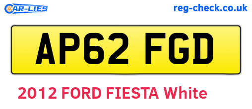 AP62FGD are the vehicle registration plates.