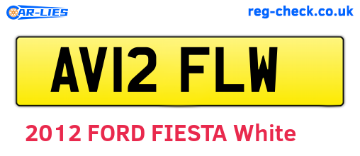 AV12FLW are the vehicle registration plates.