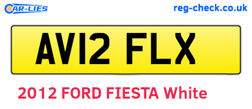AV12FLX are the vehicle registration plates.