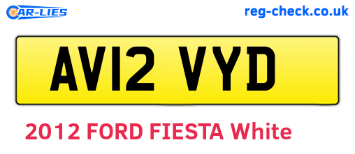 AV12VYD are the vehicle registration plates.