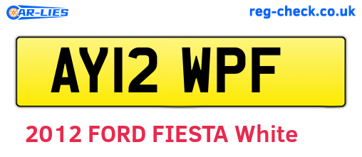 AY12WPF are the vehicle registration plates.