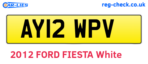 AY12WPV are the vehicle registration plates.
