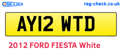 AY12WTD are the vehicle registration plates.