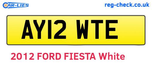 AY12WTE are the vehicle registration plates.