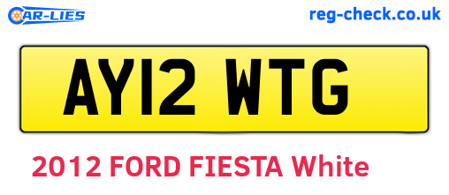 AY12WTG are the vehicle registration plates.