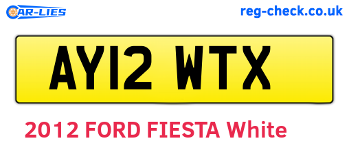 AY12WTX are the vehicle registration plates.