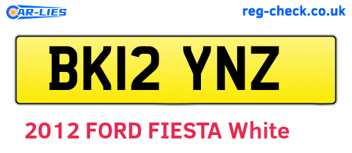 BK12YNZ are the vehicle registration plates.