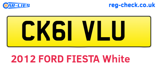 CK61VLU are the vehicle registration plates.