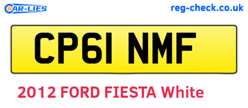 CP61NMF are the vehicle registration plates.