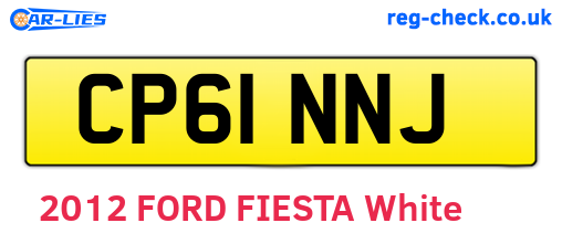 CP61NNJ are the vehicle registration plates.