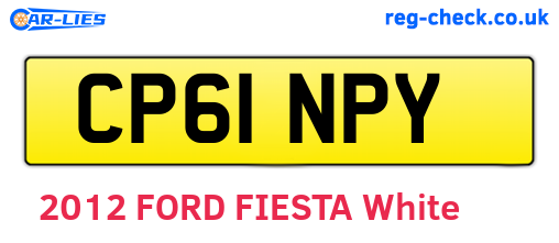 CP61NPY are the vehicle registration plates.