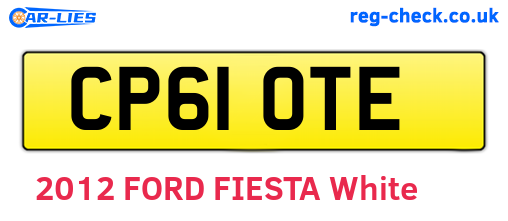 CP61OTE are the vehicle registration plates.