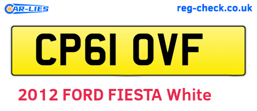 CP61OVF are the vehicle registration plates.