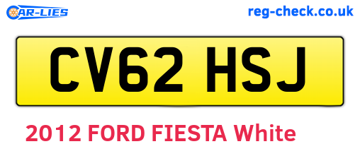CV62HSJ are the vehicle registration plates.