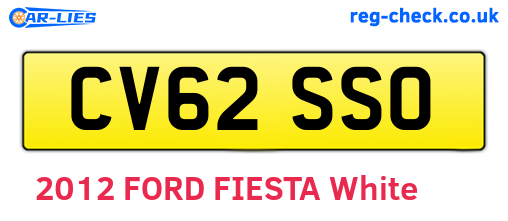 CV62SSO are the vehicle registration plates.