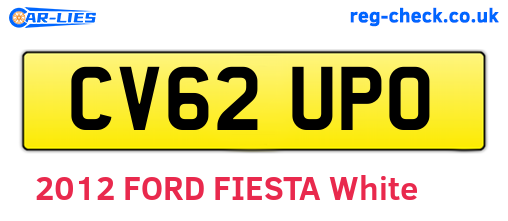 CV62UPO are the vehicle registration plates.