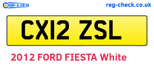 CX12ZSL are the vehicle registration plates.