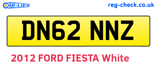 DN62NNZ are the vehicle registration plates.