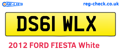 DS61WLX are the vehicle registration plates.