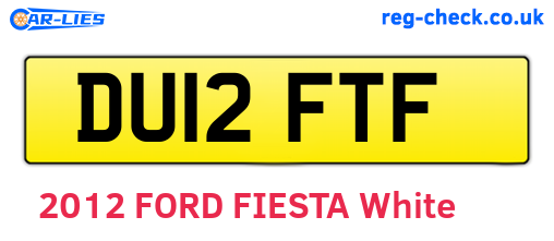 DU12FTF are the vehicle registration plates.