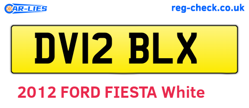 DV12BLX are the vehicle registration plates.