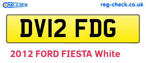 DV12FDG are the vehicle registration plates.