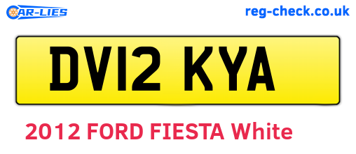 DV12KYA are the vehicle registration plates.