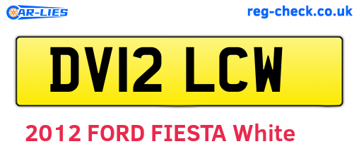 DV12LCW are the vehicle registration plates.