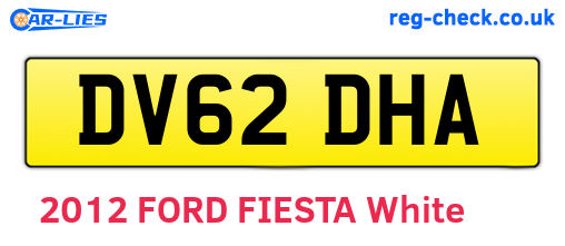 DV62DHA are the vehicle registration plates.