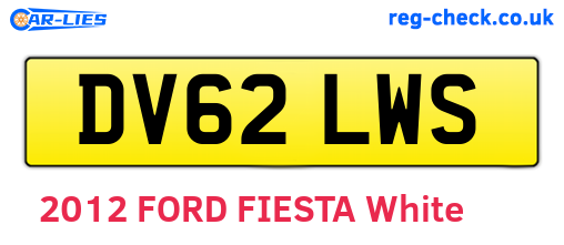 DV62LWS are the vehicle registration plates.