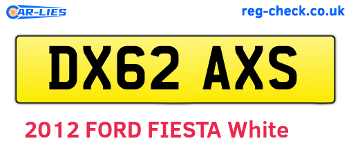 DX62AXS are the vehicle registration plates.