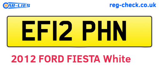 EF12PHN are the vehicle registration plates.