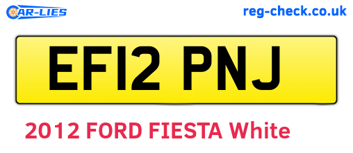 EF12PNJ are the vehicle registration plates.