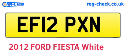 EF12PXN are the vehicle registration plates.