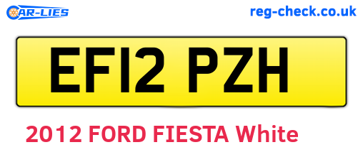 EF12PZH are the vehicle registration plates.
