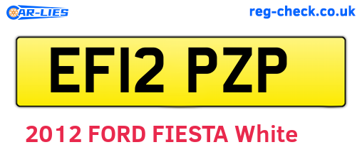 EF12PZP are the vehicle registration plates.