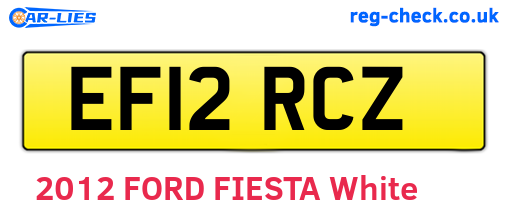 EF12RCZ are the vehicle registration plates.