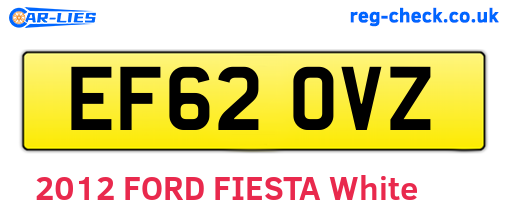 EF62OVZ are the vehicle registration plates.