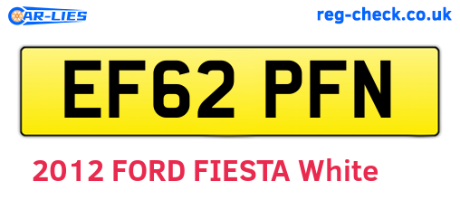 EF62PFN are the vehicle registration plates.