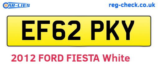 EF62PKY are the vehicle registration plates.