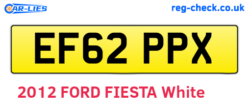 EF62PPX are the vehicle registration plates.