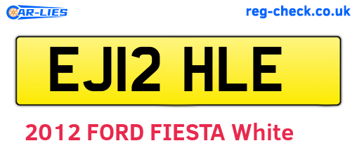 EJ12HLE are the vehicle registration plates.