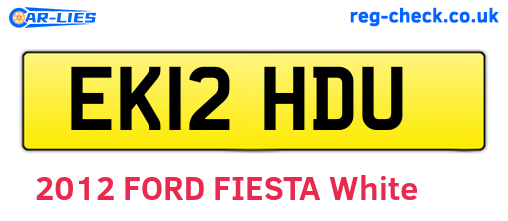 EK12HDU are the vehicle registration plates.