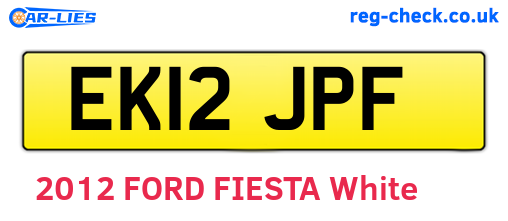 EK12JPF are the vehicle registration plates.