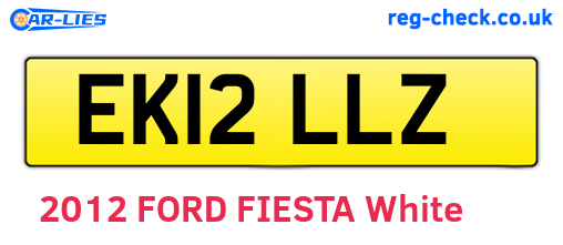 EK12LLZ are the vehicle registration plates.