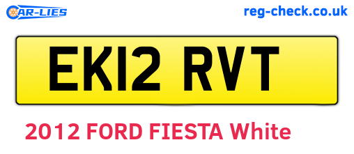 EK12RVT are the vehicle registration plates.