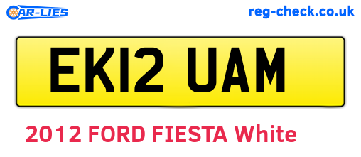 EK12UAM are the vehicle registration plates.
