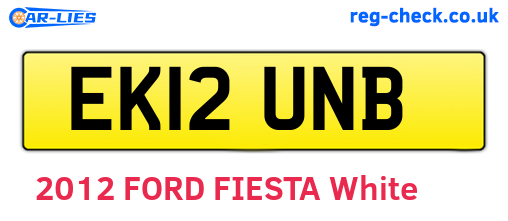EK12UNB are the vehicle registration plates.