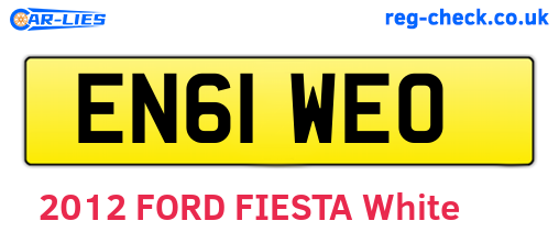 EN61WEO are the vehicle registration plates.
